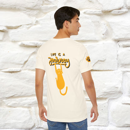 "Life Is A Journey'' Cat T-Shirt | Front & Back Design | Nunu&Miao Studio