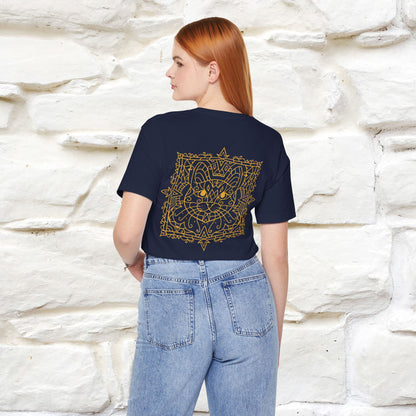 "Mandala Cat'' Cat T-Shirt Front and Back Design | Nunu&Miao Studio