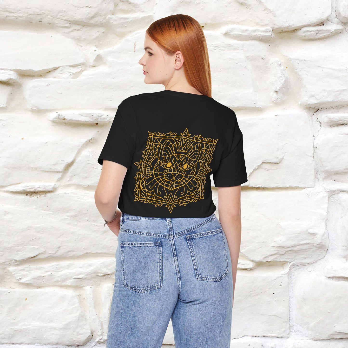 "Mandala Cat" Cat T-Shirt for Men & Women | Front & Back Design | 100% Cotton* 🐾