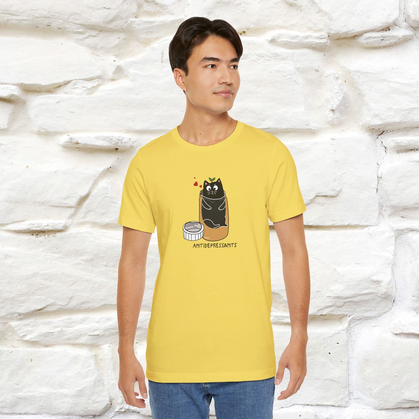 "Antidepressants" Cat T-Shirt | Front & Back Design | Nunu&Miao Studio