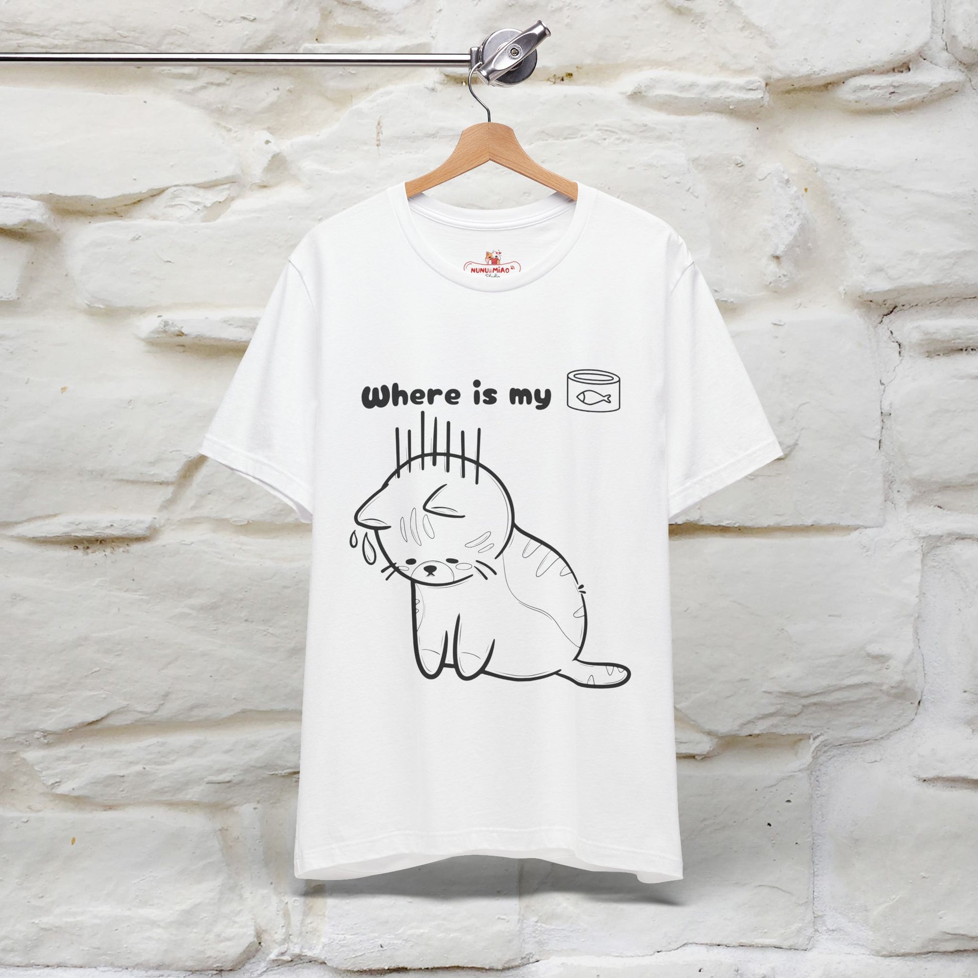 "Where Is My Tuna?" Funny Cat T-Shirt for Men & Women | 100% Cotton* 🐾 - Nunu&Miao Studio