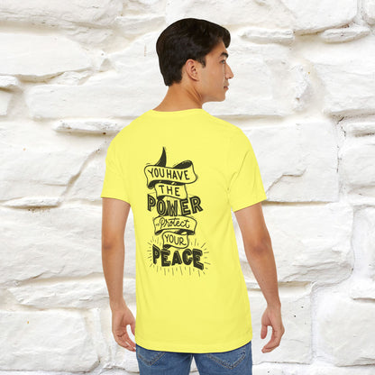 "You Have the Power to Protect Your Peace" Cat T-Shirt| Front & Back Design | Nunu&Miao Studio