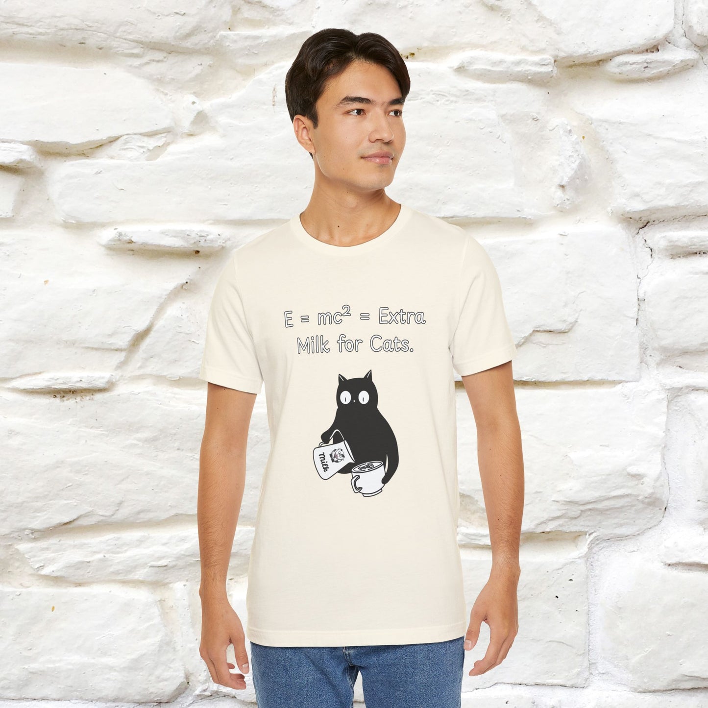 ''E = mc² = Extra Milk for Cats.''| Funny T-Shirt | Nunu&Miao Studio