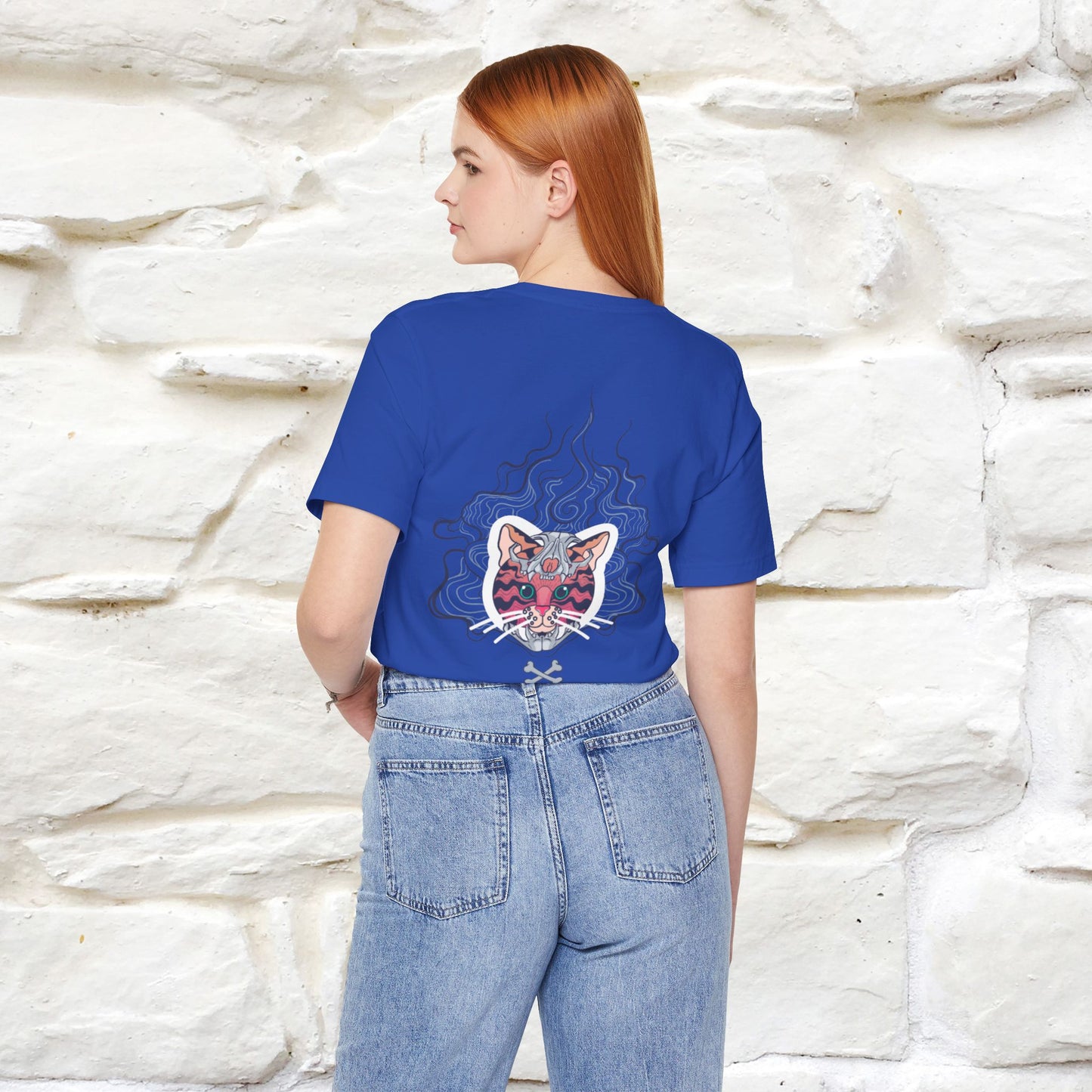 ''Air Fire Cat'' | Cat T-Shirt Front and Back Design | Nunu&Miao Studio