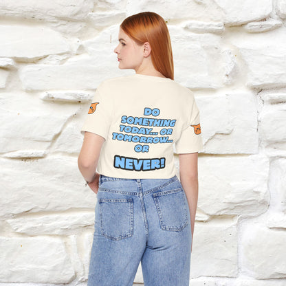 "Do something today… or tomorrow… or never." Cat T-Shirt| Front & Back Design | Nunu&Miao Studio