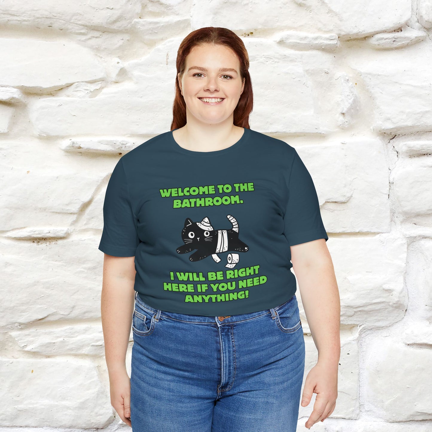 "Welcome To The Bathroom..."Funny  Cat T-shirt |Nunu&Miao Studio