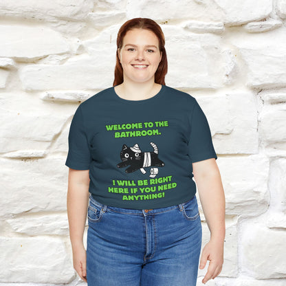 "Welcome To The Bathroom..."Funny  Cat T-shirt |Nunu&Miao Studio
