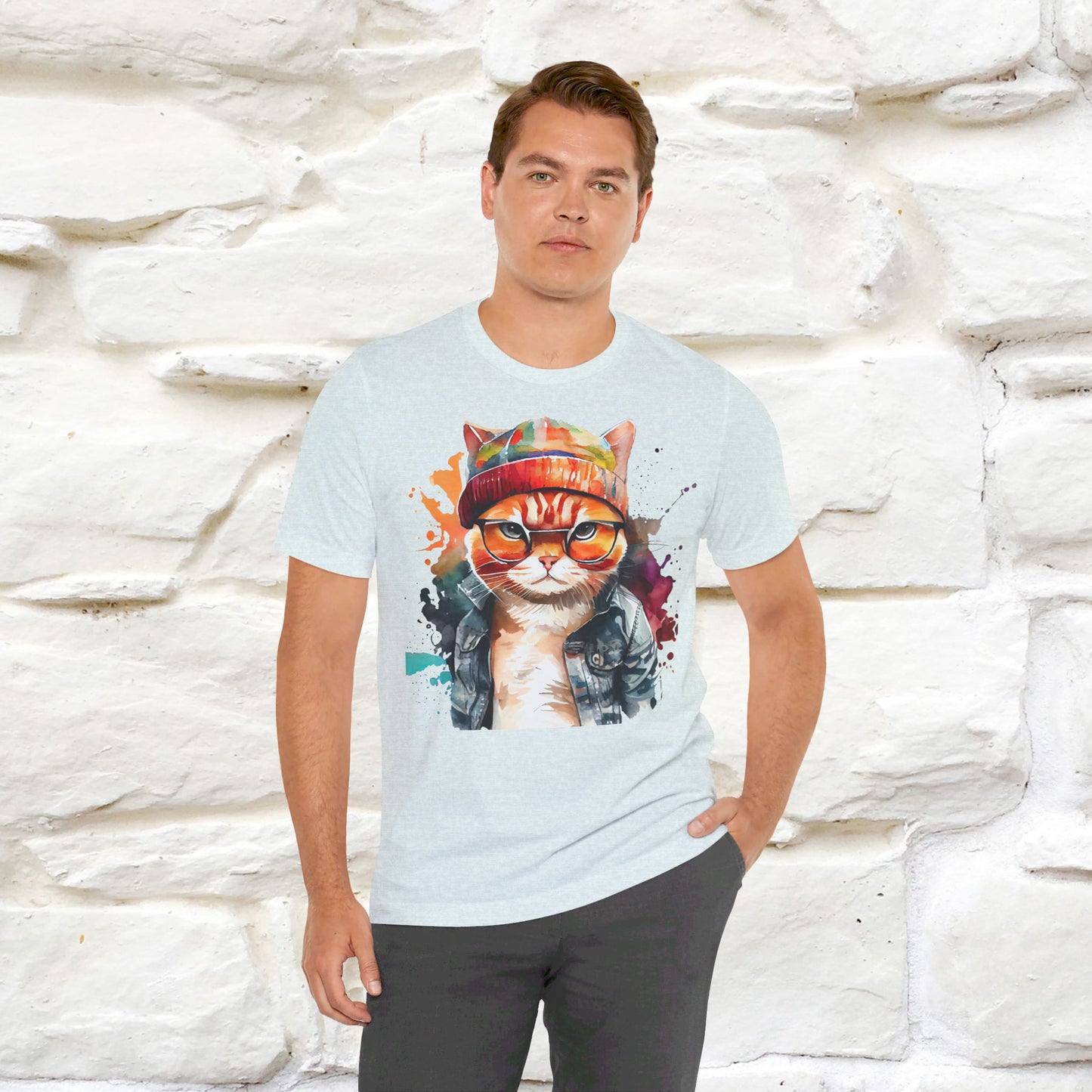 ''Don't Mess with Me Cat'' T-shirt for Man 100% Cotton. - Nunu&Miao Studio