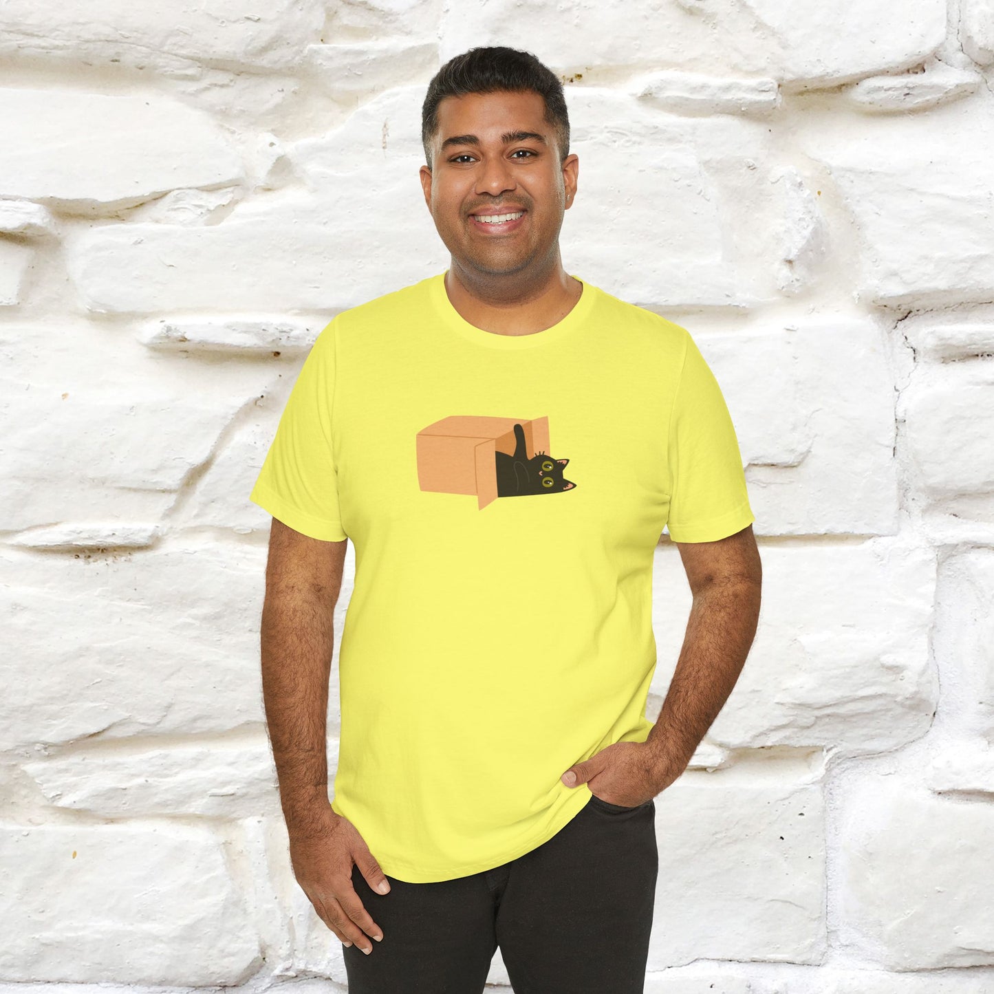 "Think Like There Is No Box" Cat T-Shirt| Front & Back Design | Nunu&Miao Studio