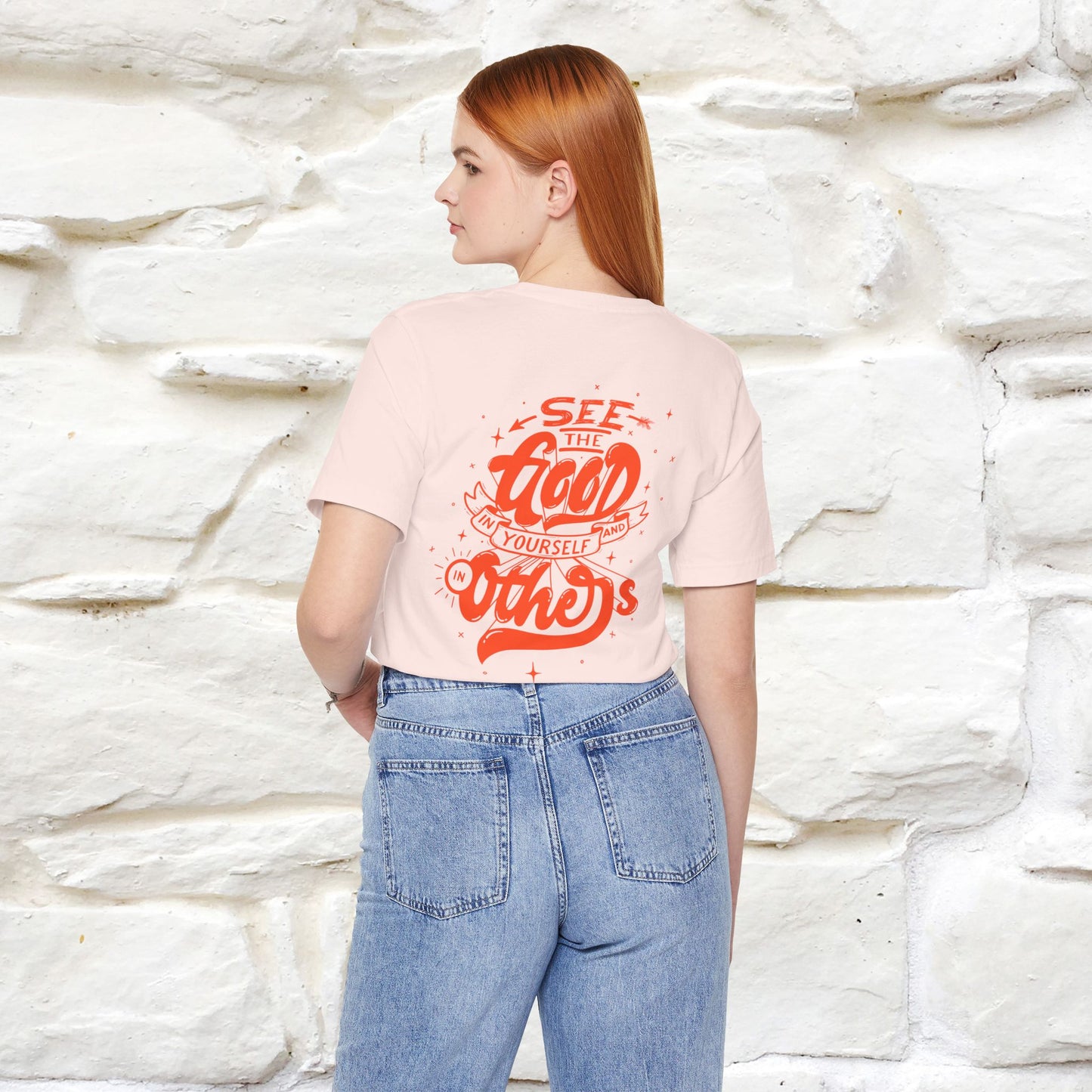 "See the Good in Yourself and Others" Cat T-Shirt | Front & Back Design | Nunu&Miao Studio