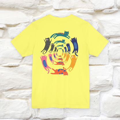 "The Hypnotic Meow'' Cat T-Shirt Front and Back Design | Nunu&Miao Studio