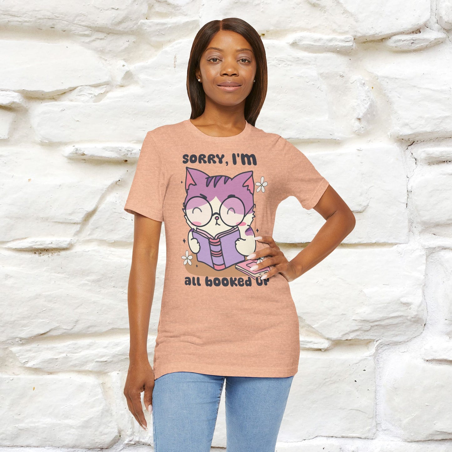 Funny Cat T-Shirt for Book Lovers – 100% Cotton* | Cute Cat Apparel for Men & Women | Gifts for Cat Lovers