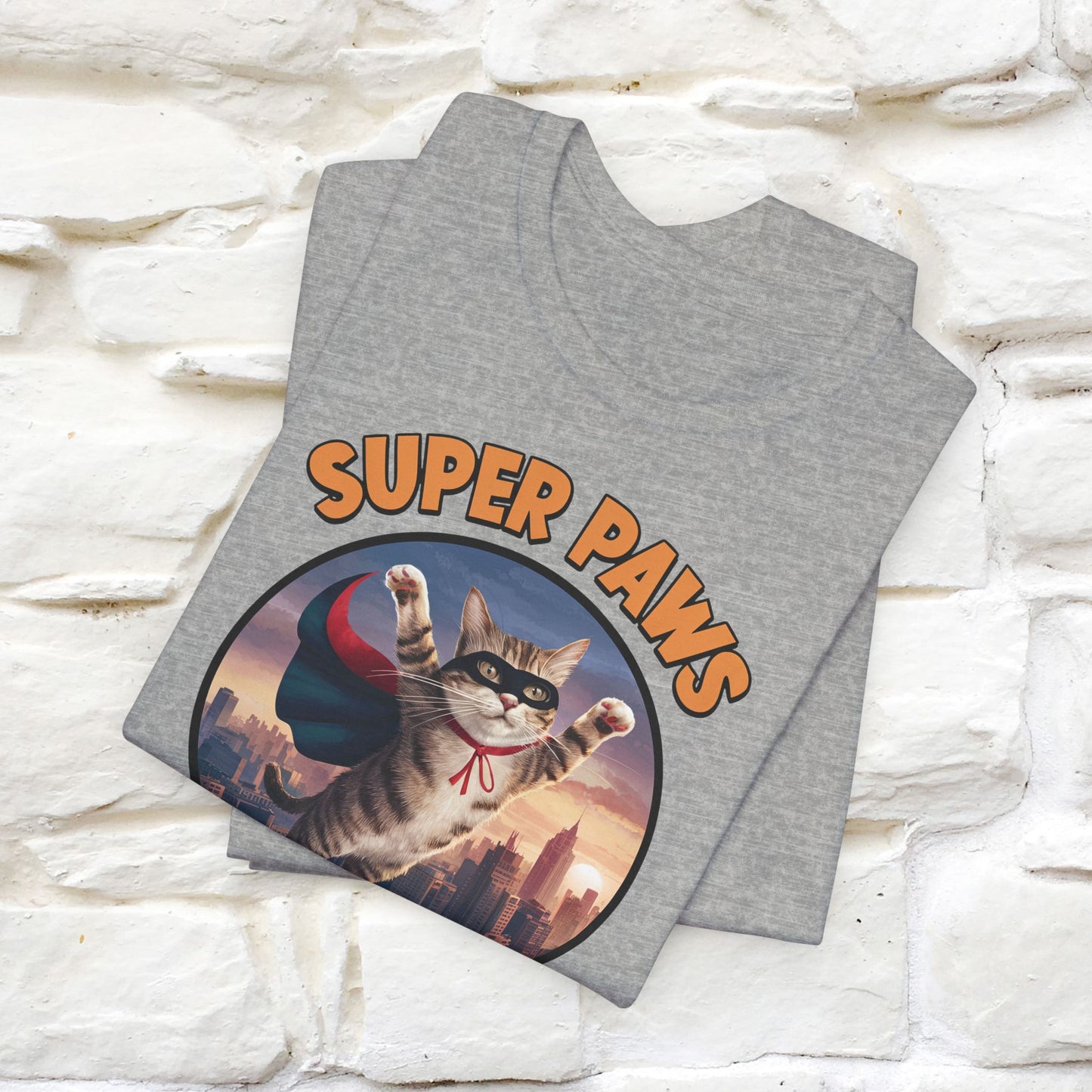 "Super Paws Saving The Day" Cat T-Shirt for Men & Women | 100% Cotton*