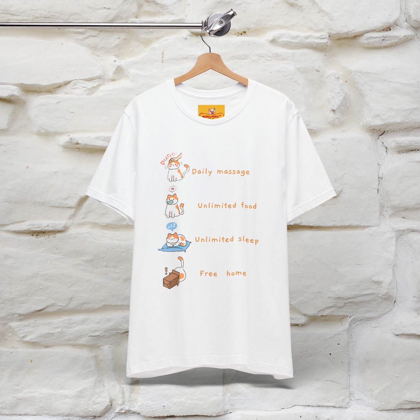 Maglietta con gatto "Cat's Rules" per uomo e donna | 100% cotone* 🐾 | Maglietta divertente per gli amanti dei gatti