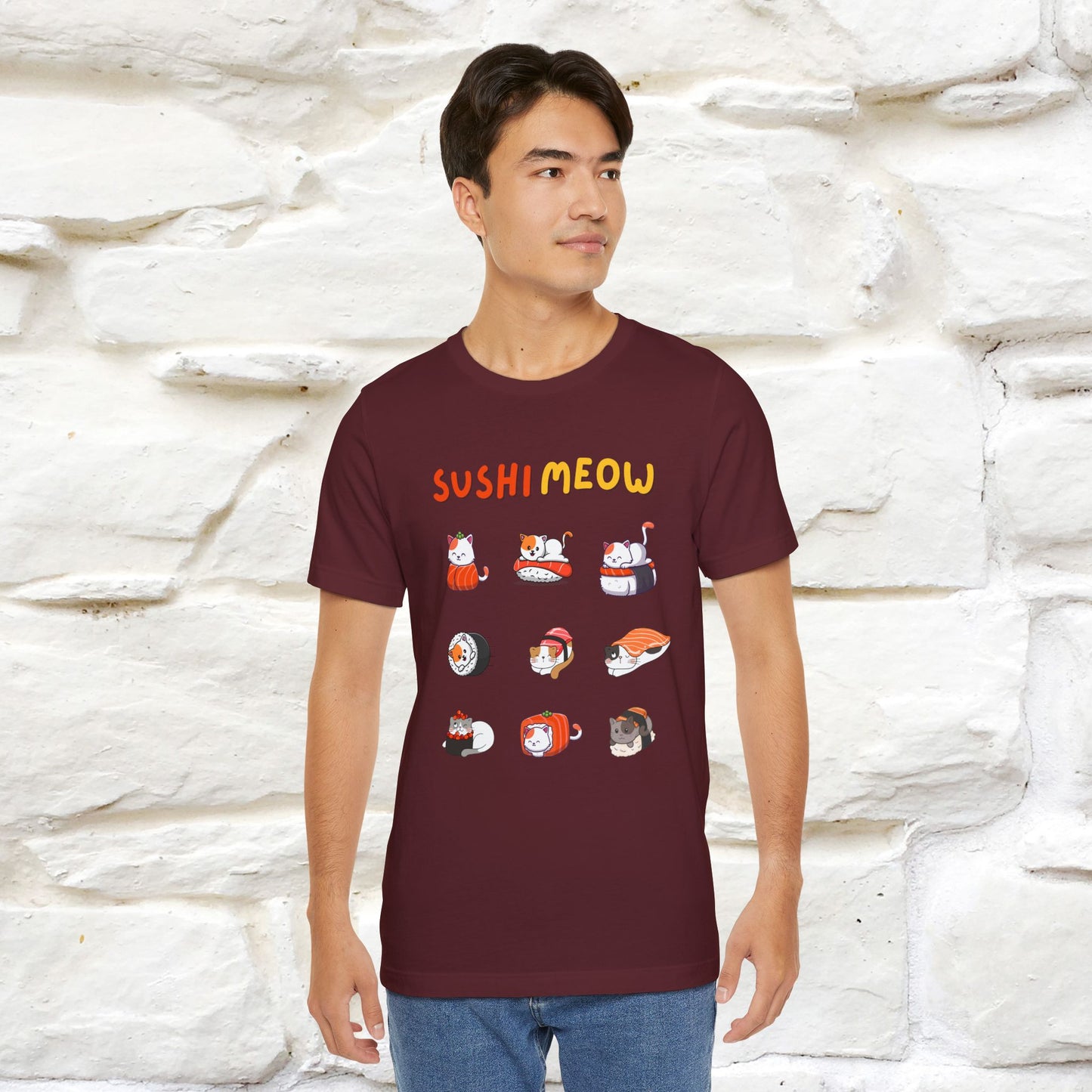 "Sushi Meow" Cat T-shirt for Men & Women | 100% Cotton*