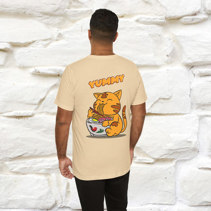 "Yummy" Cat T-shirt for Men & Women | Front & Back Design | 100% Cotton*