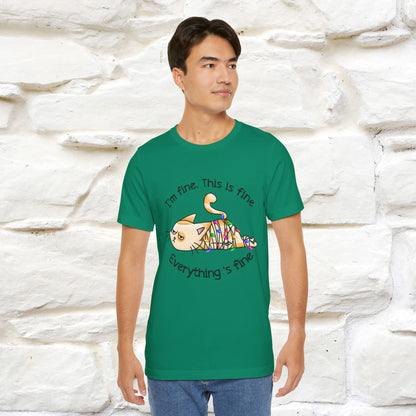 "This Is Fine" |Funny Cat T-Shirt | Nunu&Miao Studio