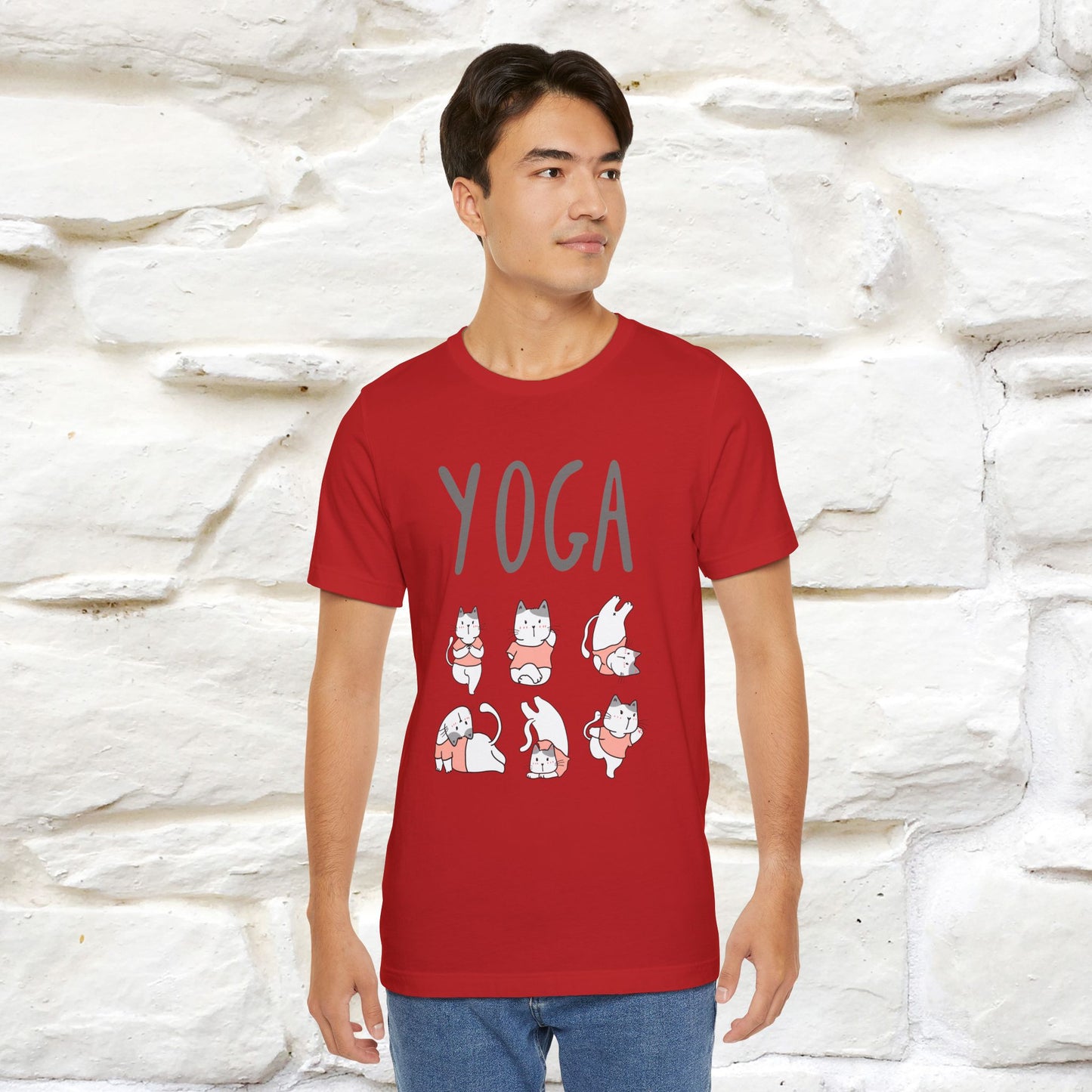 The Real Yoga Challenge Cat T-Shirt for Men & Women | 100% Cotton* Funny & Comfortable Tee