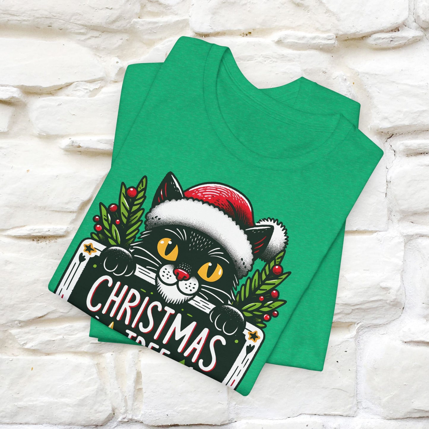 Christmas Tree Killer | Festive Cat Christmas Shirt for Men & Women | 100% Cotton*