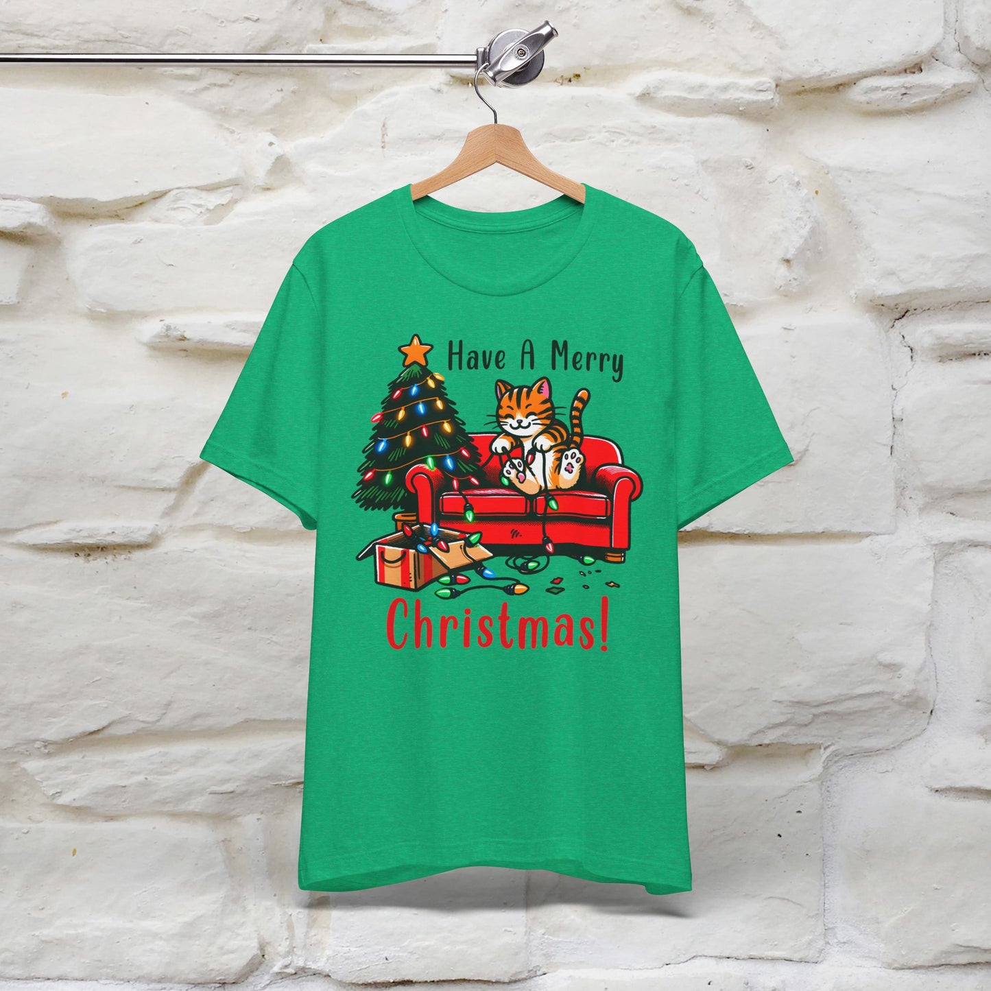 “Have A Merry Christmas! T-Shirt | Festive Cat Shirt for Men & Women | 100% Cotton”