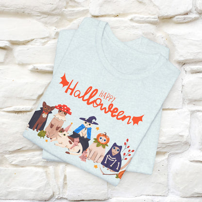 ''Happy Halloween Cat Family'' Unisex T-shirt 100% Cotton*