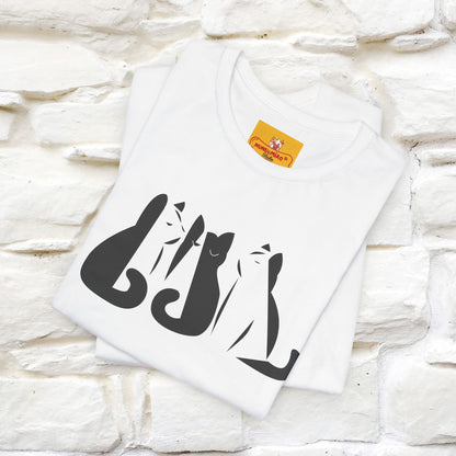 "Black And White'' Cat T-Shirt Front and Back Design | Nunu&Miao Studio