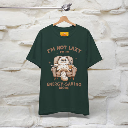 "I'm Not Lazy I'm In Energy-Saving Mode " Cat T-shirt |Nunu&Miao Studio