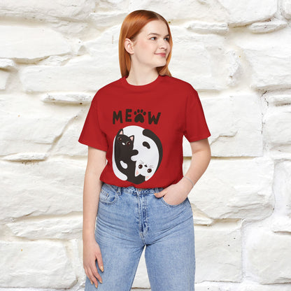 ''Ying Yang Meow''  Cat T-shirt for Men and Women  100% Cotton*