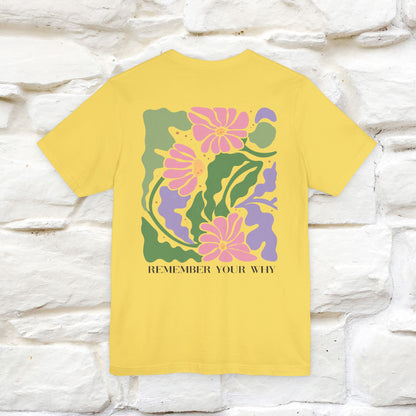 "Remember Your Why'' Cat T-Shirt Front and Back Design | Nunu&Miao Studio
