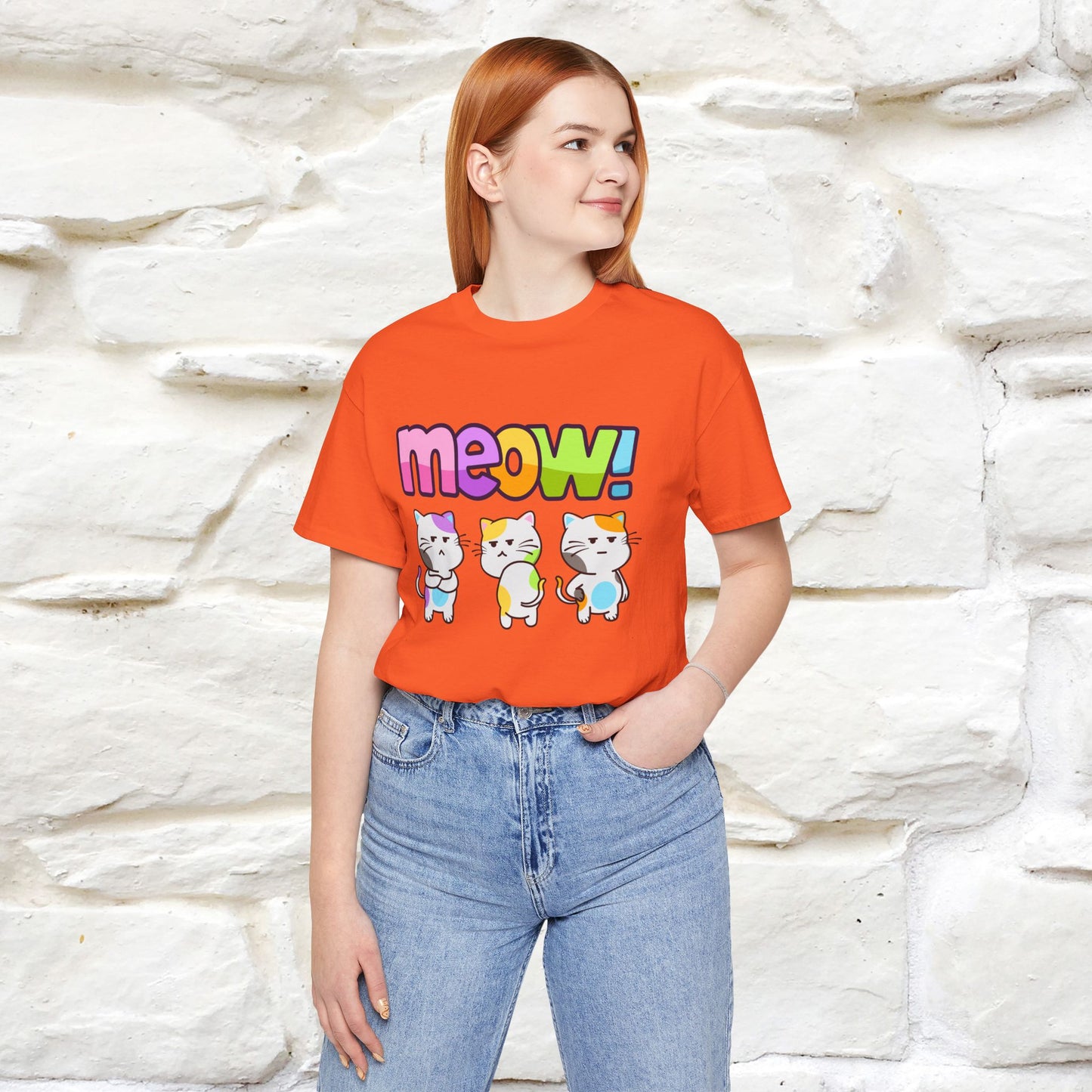 Meow! Funny Cat T-Shirt for Men & Women | 100% Cotton*