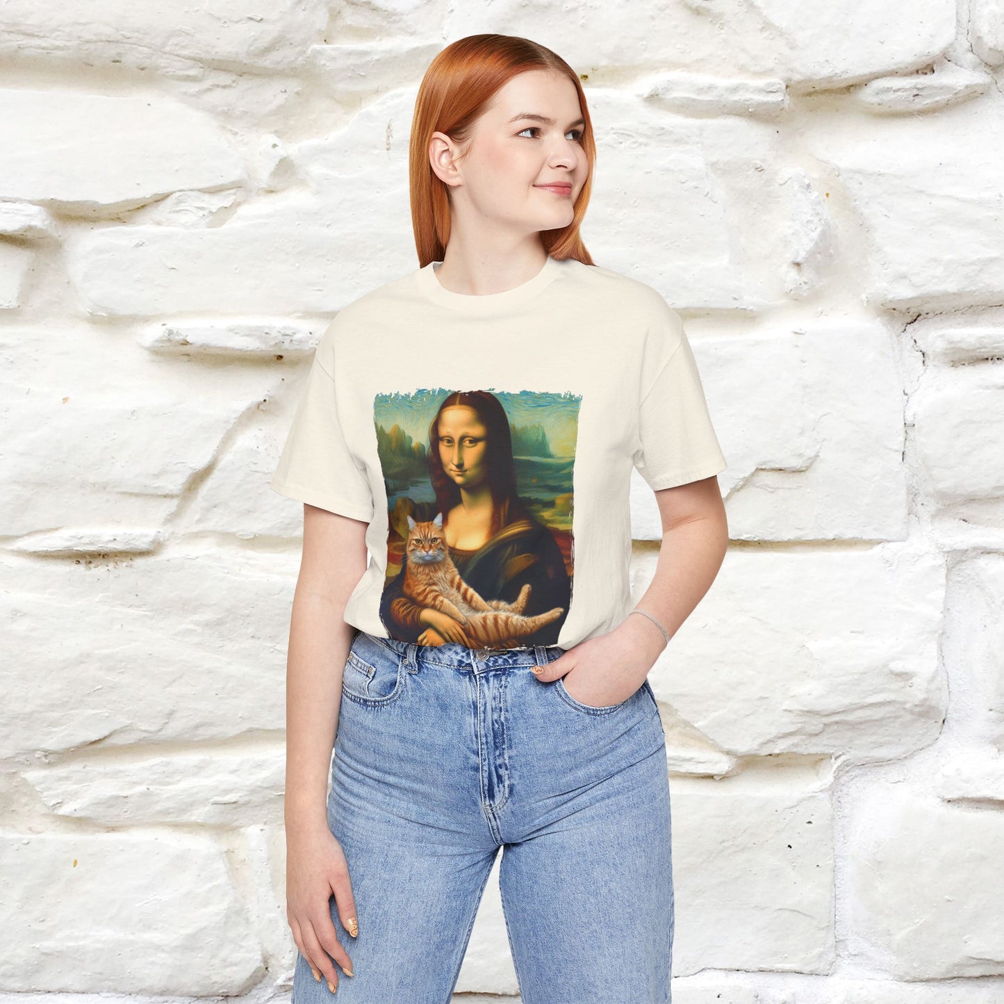 Mona Lisa’s Cat T-Shirt | Classic Art-Inspired Cat Tee for Men & Women | 100% Cotton*