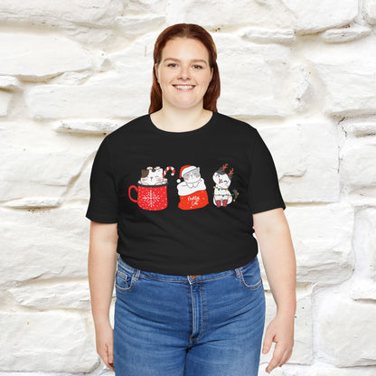 Sweet Cute Christmas Cat T-Shirt | Adorable Holiday Cat Shirt for Men & Women | 100% Cotton*