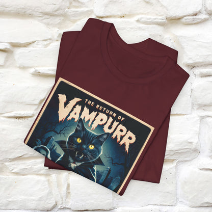 "The Return Of The Vampurr" Cat T-shirt for Men & Women | 100% Cotton* | Feline-Inspired Tee