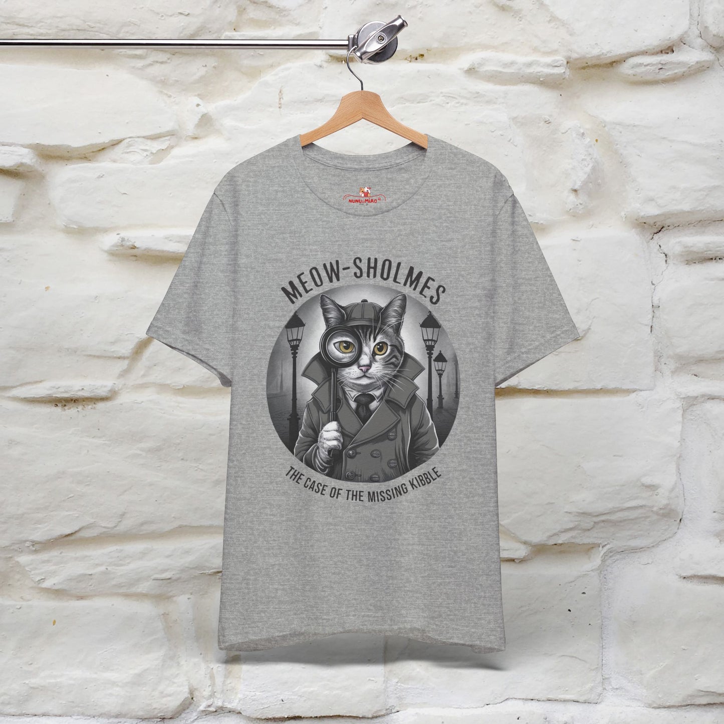 Meow-Sholmes: The Case of the Missing Kibble T-Shirt | Detective Cat Tee for Men & Women | 100% Cotton*