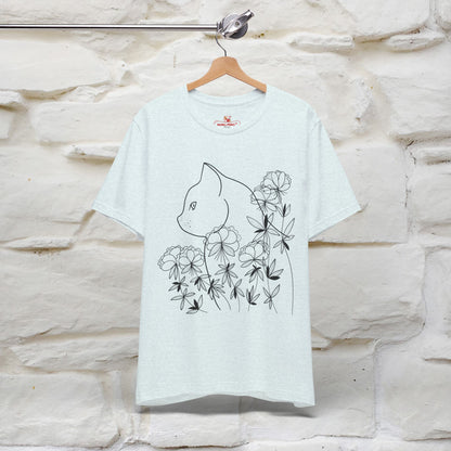 "Cat Flower !" Cat T-Shirt for Men & Women | 100% Cotton*