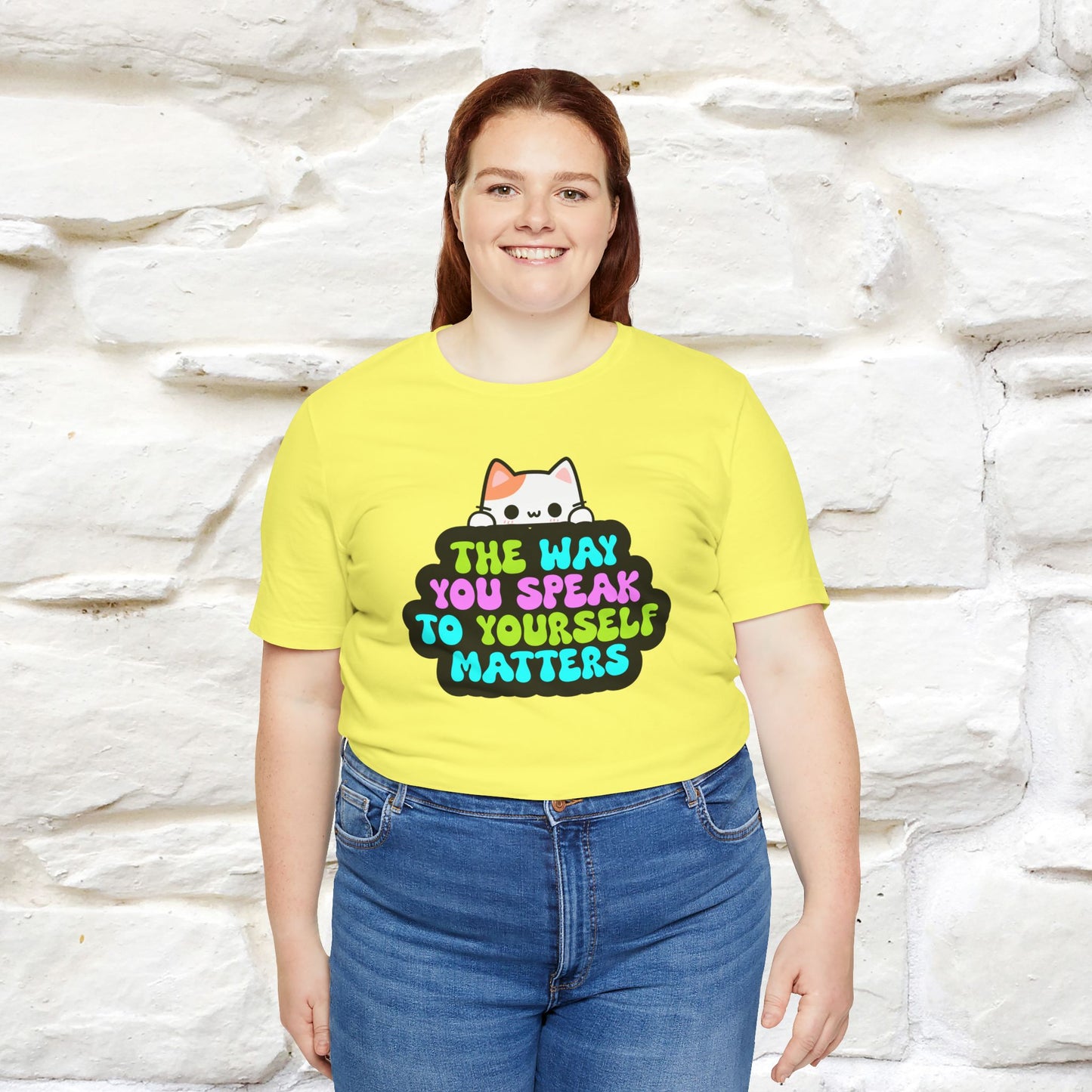 "Il modo in cui parli con te stesso è importante" T-shirt per uomo e donna | 100% cotone*