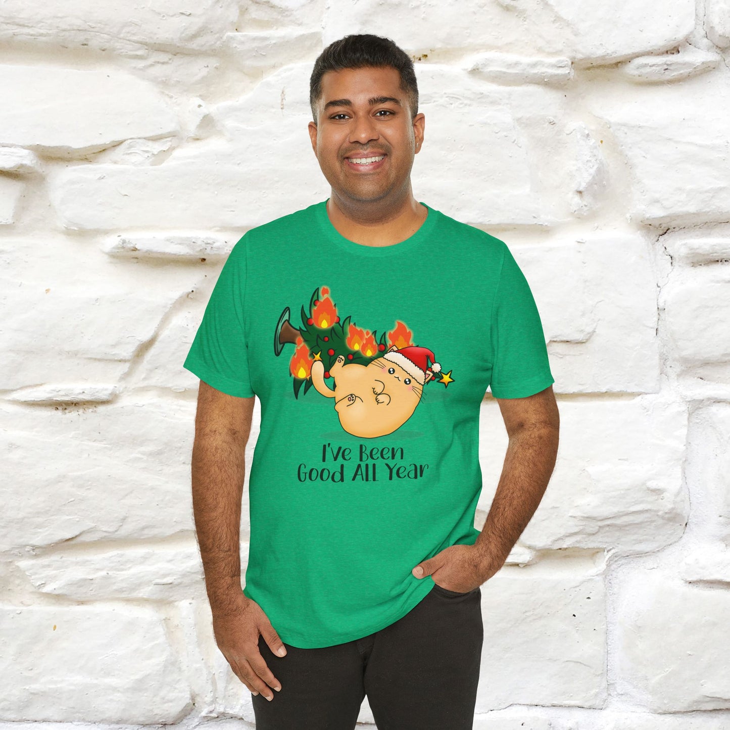 I've Been Good All Year | Festive Cat Christmas Shirt for Men & Women | 100% Cotton*