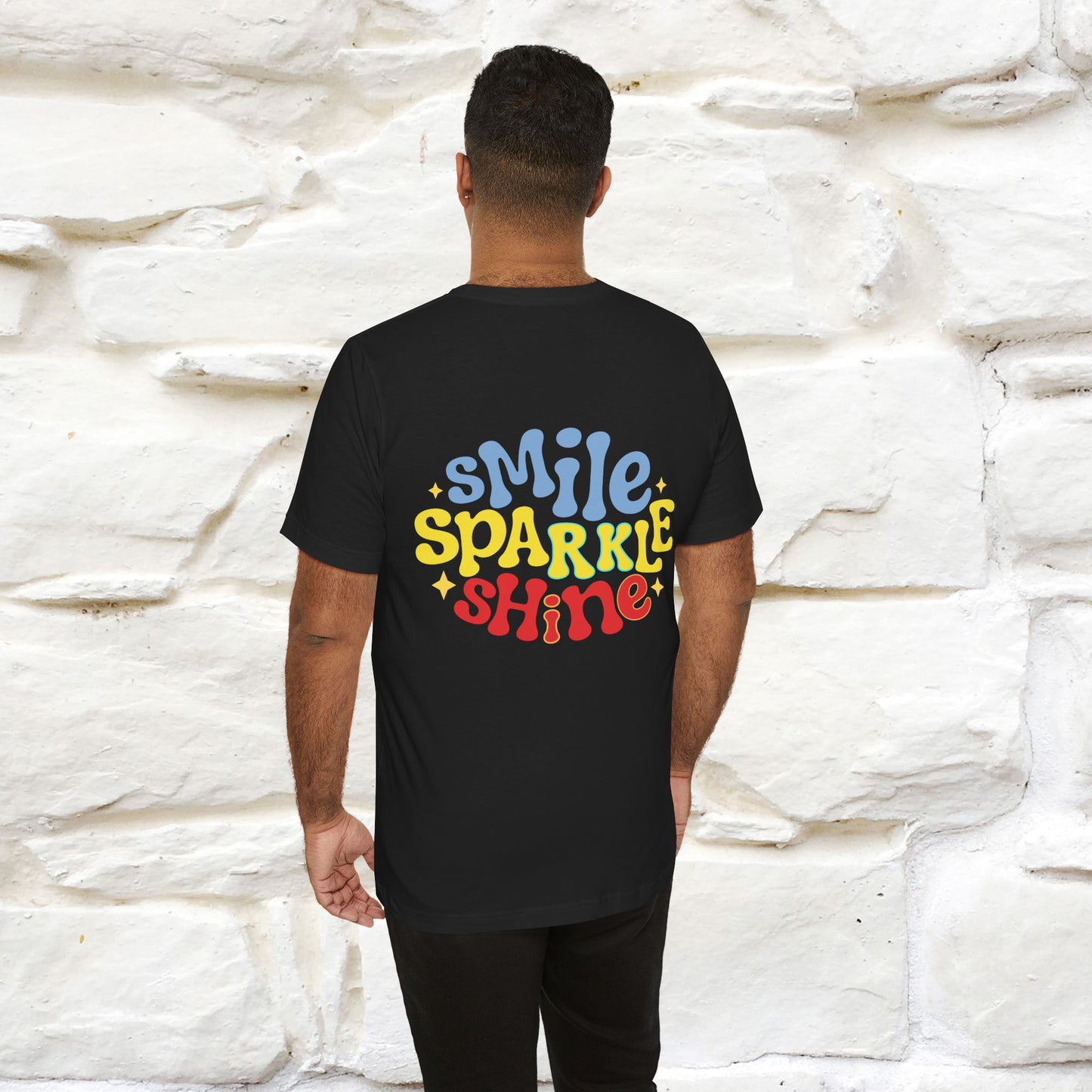 "Smile, Sparkle, Shine" Cat T-Shirt for Men & Women | Front & Back Design | 100% Cotton* 🐾