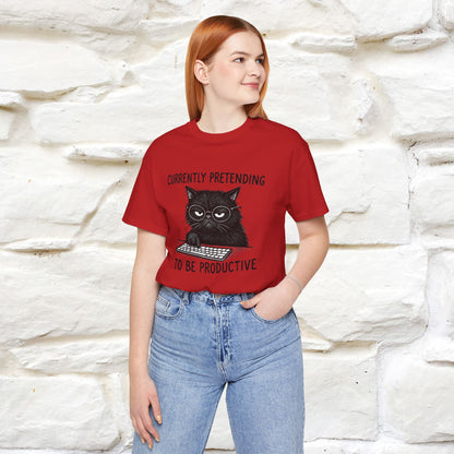"Currently Pretending To Be Productive" |Cat T-Shirt | Nunu&Miao Studio