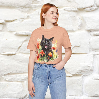 "Kitty Garden" T-shirt for Women 100% Cotton* - Nunu&Miao Studio