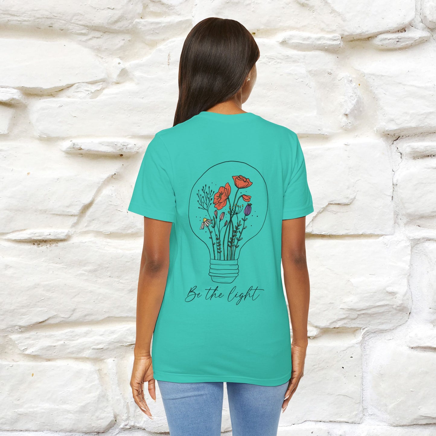 "Be The Light" Cat T-Shirt | Front & Back Design | Nunu&Miao Studio