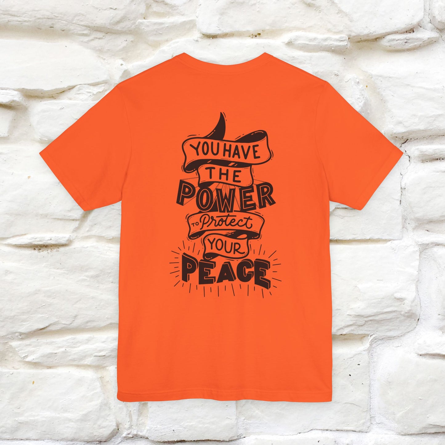 "You Have the Power to Protect Your Peace" Cat T-Shirt| Front & Back Design | Nunu&Miao Studio