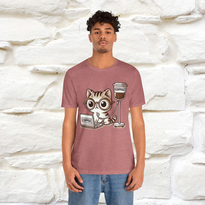 "Coffee Runs Through My Veins" Cat T-shirt for Men & Women | 100% Cotton* | Cat Lover Tee