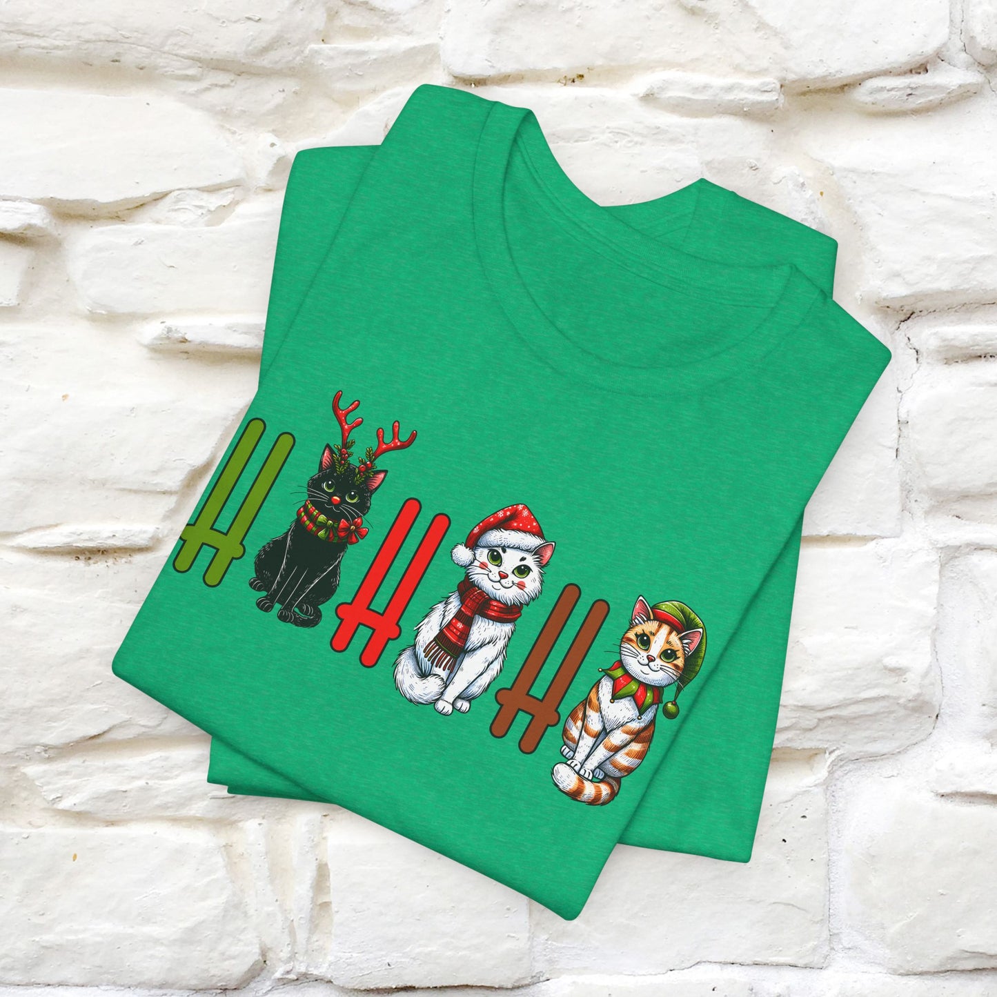 Hi Hi Hi Christmas T-Shirt | Festive Cat Christmas Shirt for Men & Women | 100% Cotton*