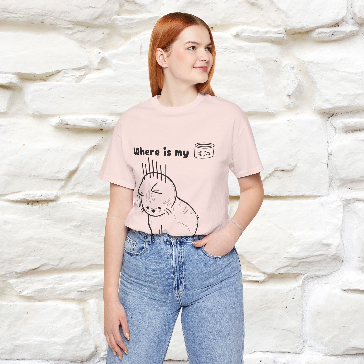 "Where Is My Tuna?" Cat T-Shirt | Nunu&Miao Studio - Nunu&Miao Studio