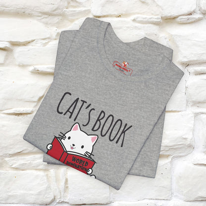 "Cat's Book Coffee" Cat T-Shirt for Men & Women | 100% Cotton* | Cozy Vibes for Book & Cat Lovers