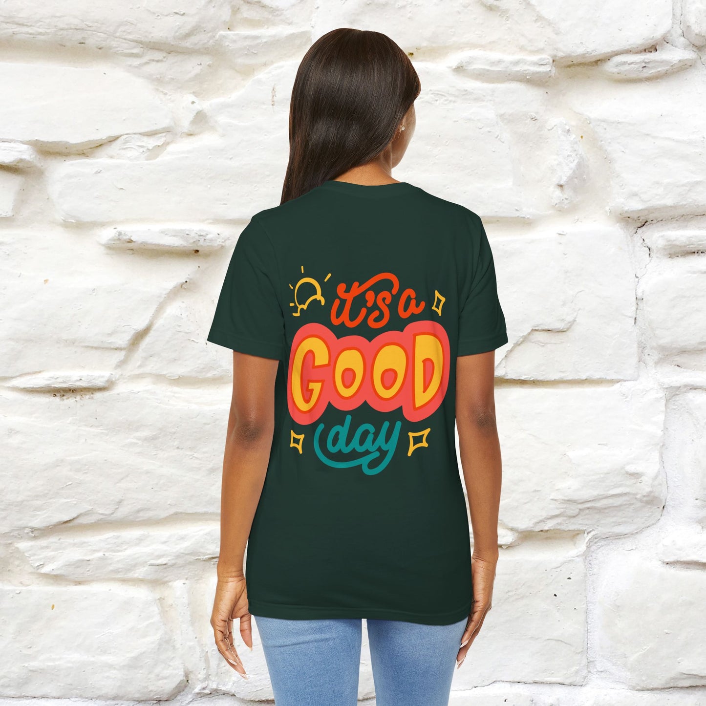 ""It's A Good Day" Cat T-Shirt| Front & Back Design | Nunu&Miao Studio