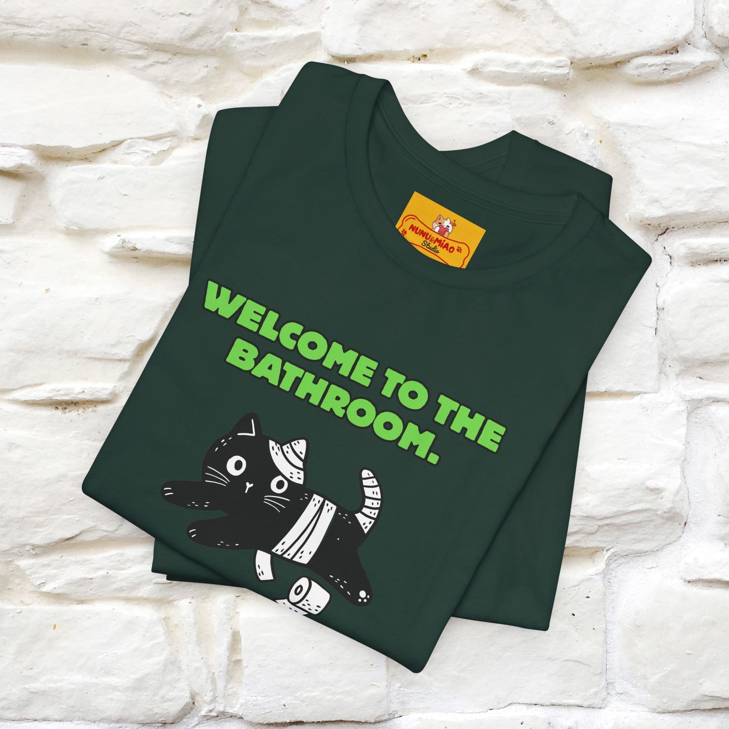 "Welcome To The Bathroom..."Funny  Cat T-shirt |Nunu&Miao Studio