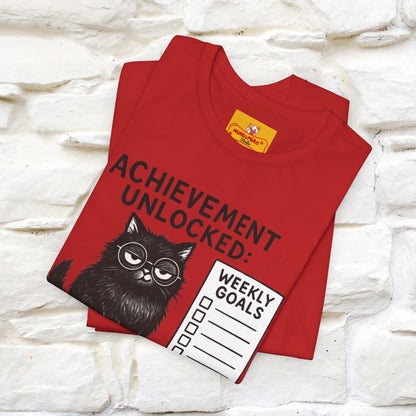 "Achievement Unlocked Bare Minimum." |Cat T-Shirt | Nunu&Miao Studio