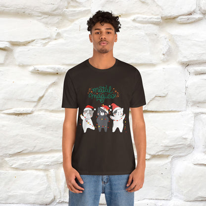 "Natal Magico" Cat T-shirt for Men & Women | 100% Cotton* 🐾 | Magical Holiday Cat Tee